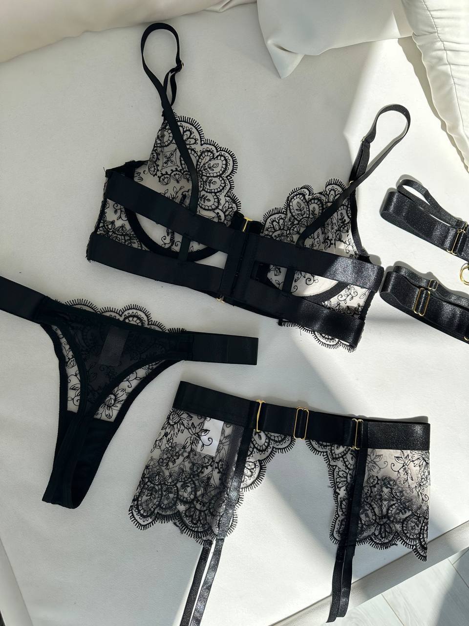 Fiora Secret Black Lacy Dantelli Full Takım