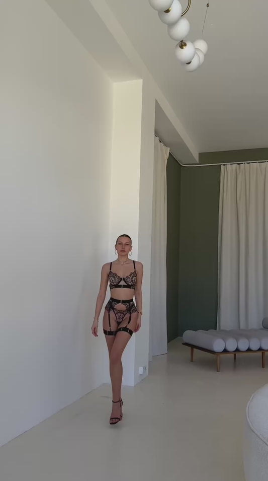 Fiora Secret Black Lacy Dantelli Full Takım